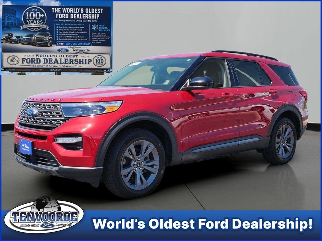Red Metallic 2024 Ford Explorer SUV / Crossover All-Wheel Drive Automatic