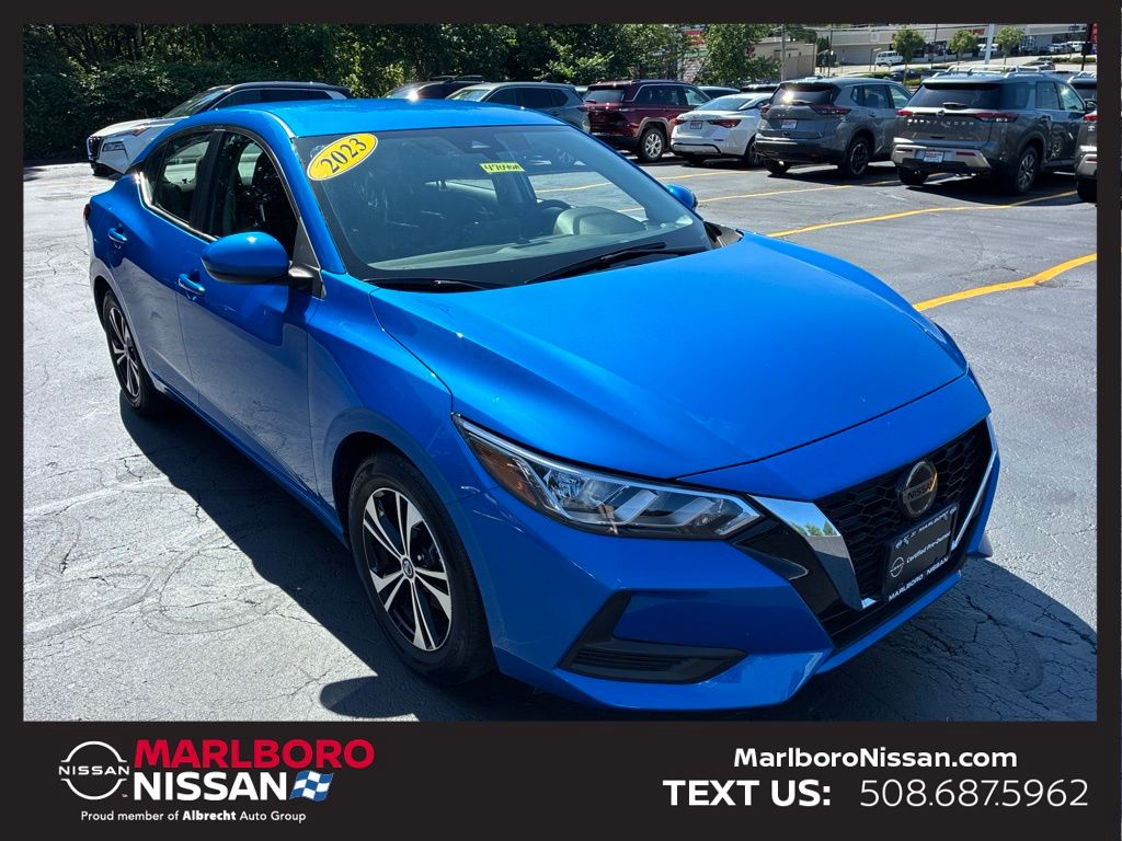 Electric Blue Metallic 2023 Nissan Sentra Sedan Front-Wheel Drive Continuously Variable Transmission