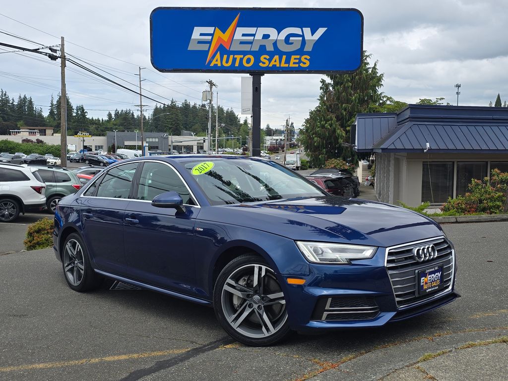 Blue Metallic 2017 Audi A4 Sedan All-Wheel Drive 7-Speed Automatic