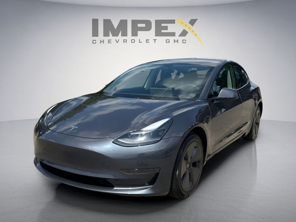 Gray 2023 Tesla Model 3 Sedan Rear-Wheel Drive 1-Speed Automatic