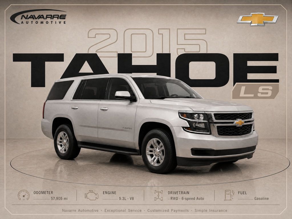 Champagne Silver Metallic 2015 Chevrolet Tahoe SUV / Crossover 4X2 6-Speed Automatic Overdrive