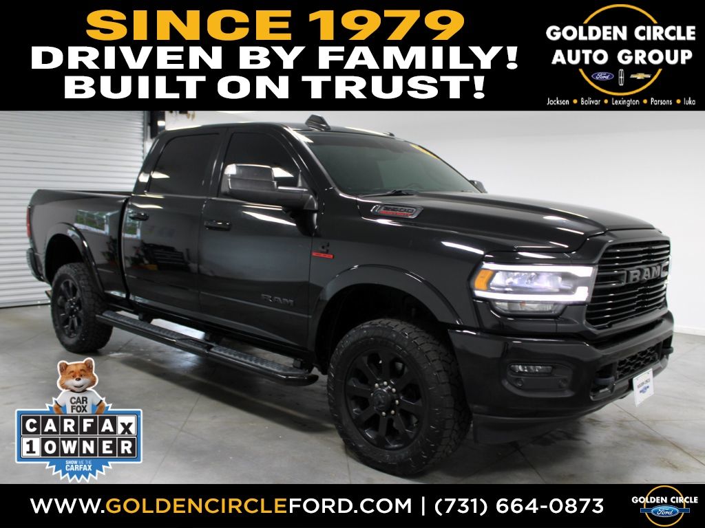 Diamond Black Crystal Pearlcoat 2019 RAM 2500 Laramie Crew Cab 4WD Pickup Truck Four-Wheel Drive 6-Speed Automatic