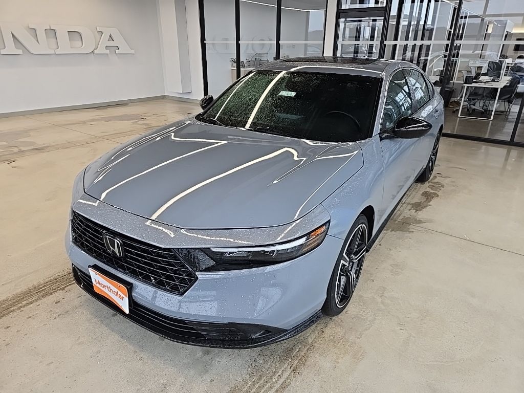 Gray 2023 Honda Accord Hybrid Sport FWD Sedan Front-Wheel Drive Continuously Variable Transmission