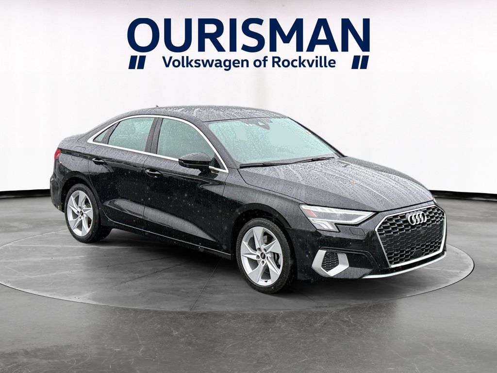 Black 2024 Audi A3 40 TFSI Premium FWD Sedan Front-Wheel Drive 7-Speed Automatic