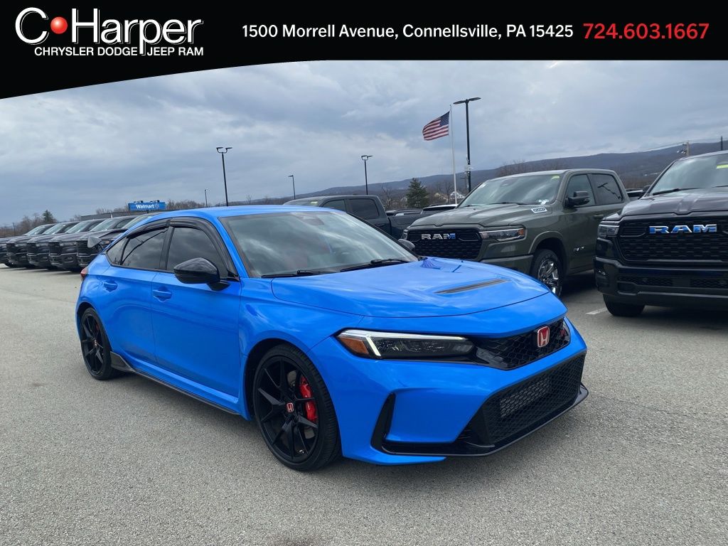 Boost Blue Pearl 2024 Honda Civic Type R FWD Hatchback Front-Wheel Drive 6-Speed Manual