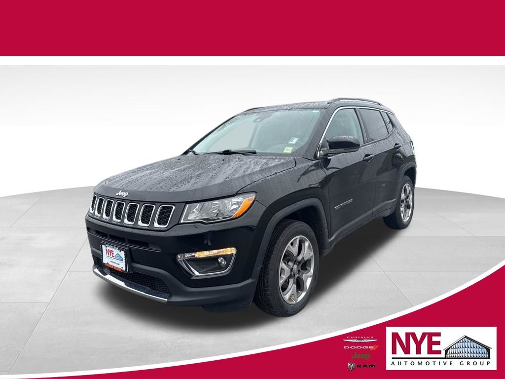 Diamond Black Crystal Pearlcoat 2021 Jeep Compass Limited 4WD SUV / Crossover Four-Wheel Drive 9-Speed Automatic