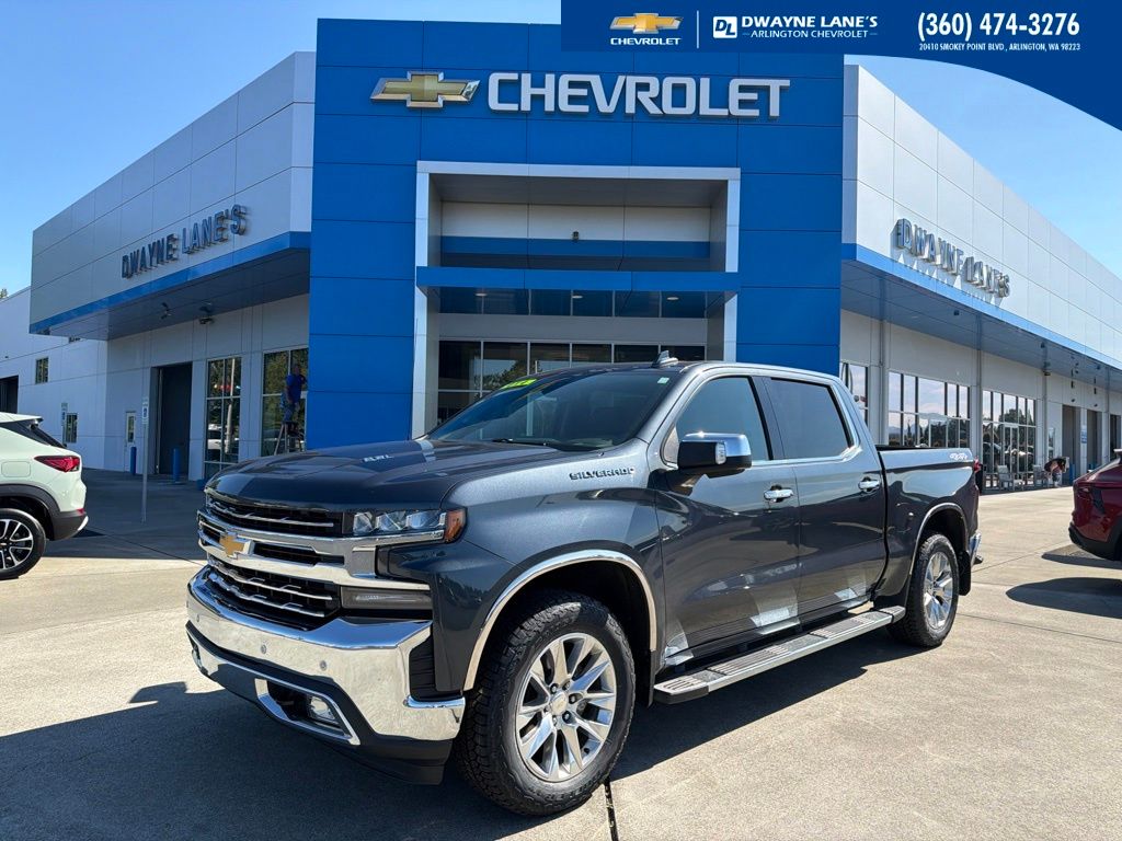Gray 2021 Chevrolet Silverado 1500 Pickup Truck Four-Wheel Drive Automatic