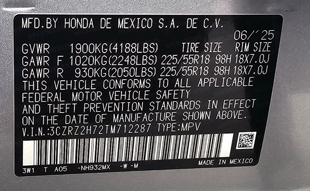 2026 Honda HR-V AWD EX-L