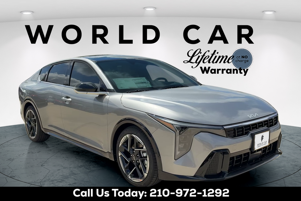 Steel Gray 2026 Kia K4 GT-Line FWD Sedan Front-Wheel Drive Continuously Variable Transmission