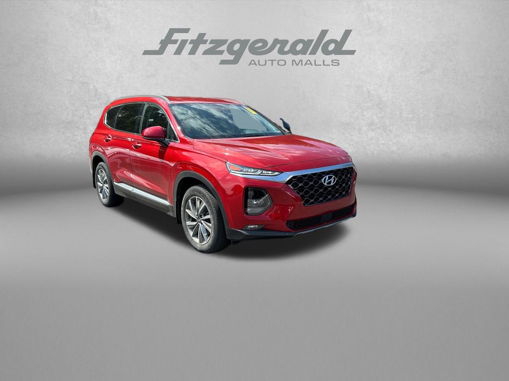 Scarlet Red 2019 Hyundai Santa Fe SUV / Crossover All-Wheel Drive 8-Speed Automatic