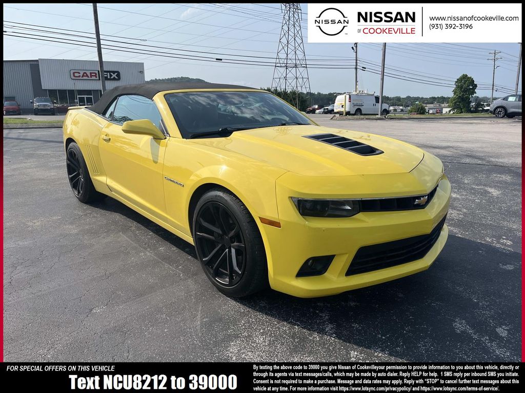 Bright Yellow 2015 Chevrolet Camaro Convertible Rear-Wheel Drive 6-Speed Automatic