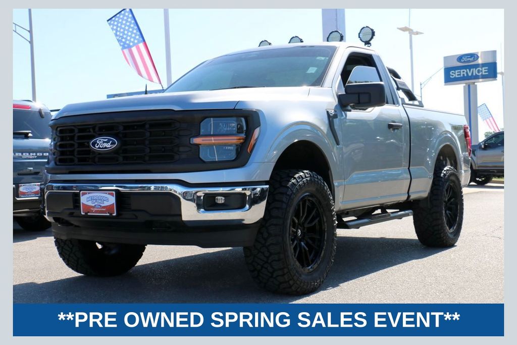 Silver Metallic 2024 Ford F-150 XL Regular Cab 4WD Pickup Truck Four-Wheel Drive Automatic