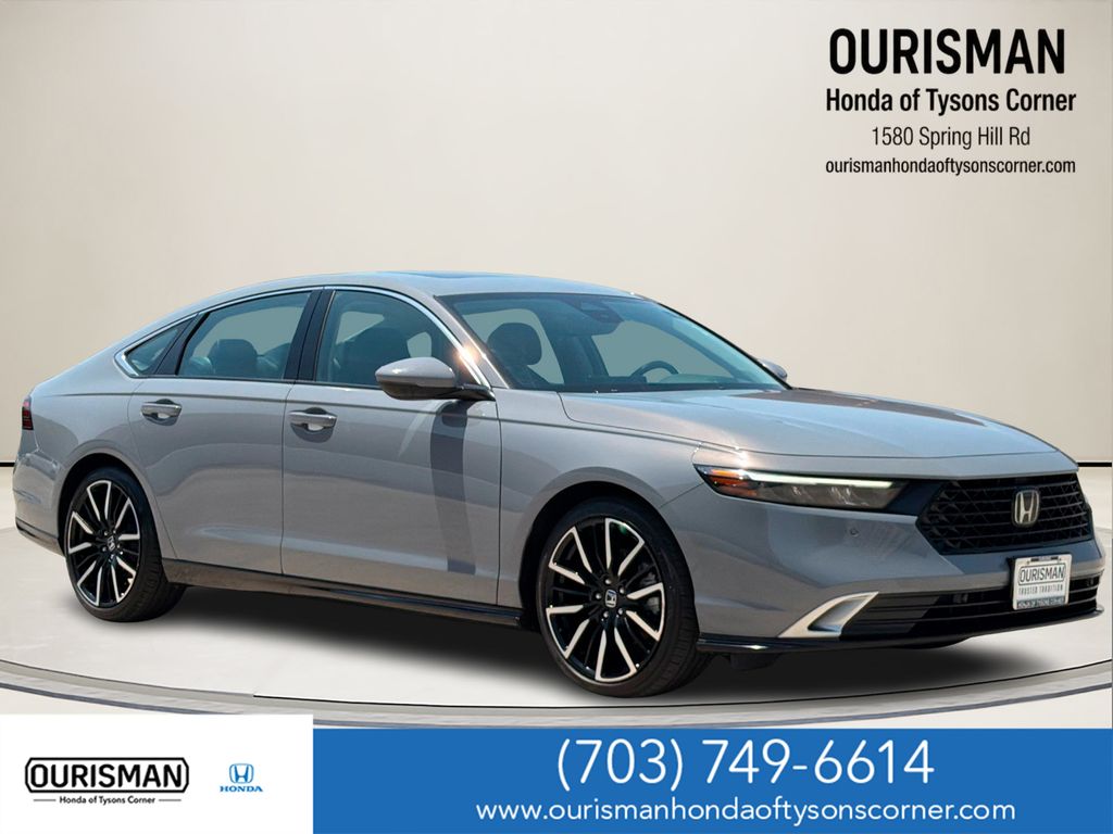Urban Gray Pearl 2023 Honda Accord Hybrid Sedan Front-Wheel Drive Continuously Variable Transmission