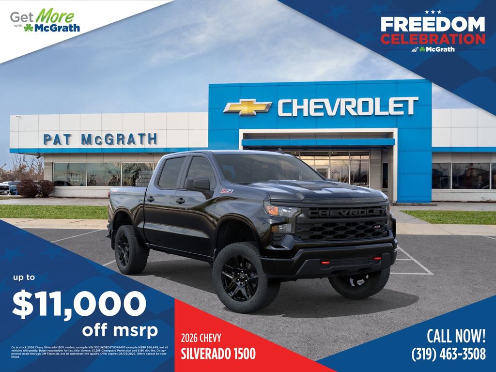Black 2026 Chevrolet Silverado 1500 Pickup Truck Four-Wheel Drive 8-Speed Automatic