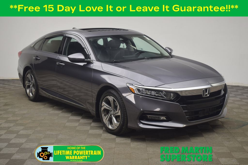 Gray (Modern Steel Metallic) 2018 Honda Accord 1.5T EX-L FWD Sedan Front-Wheel Drive Continuously Variable Transmission