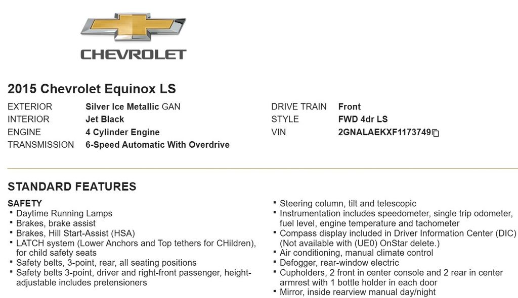 2015 Chevrolet Equinox LS 21