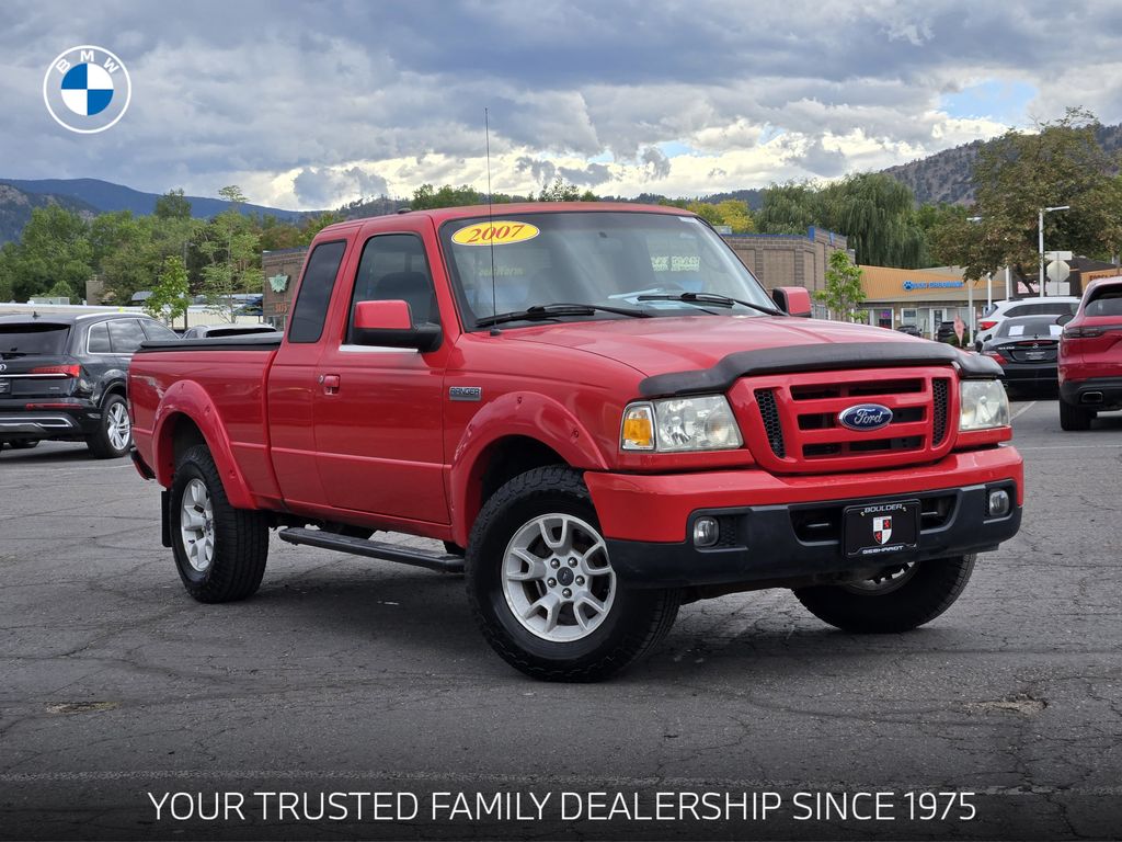 Torch Red Clearcoat 2007 Ford Ranger Pickup Truck Four-Wheel Drive 5-Speed Automatic