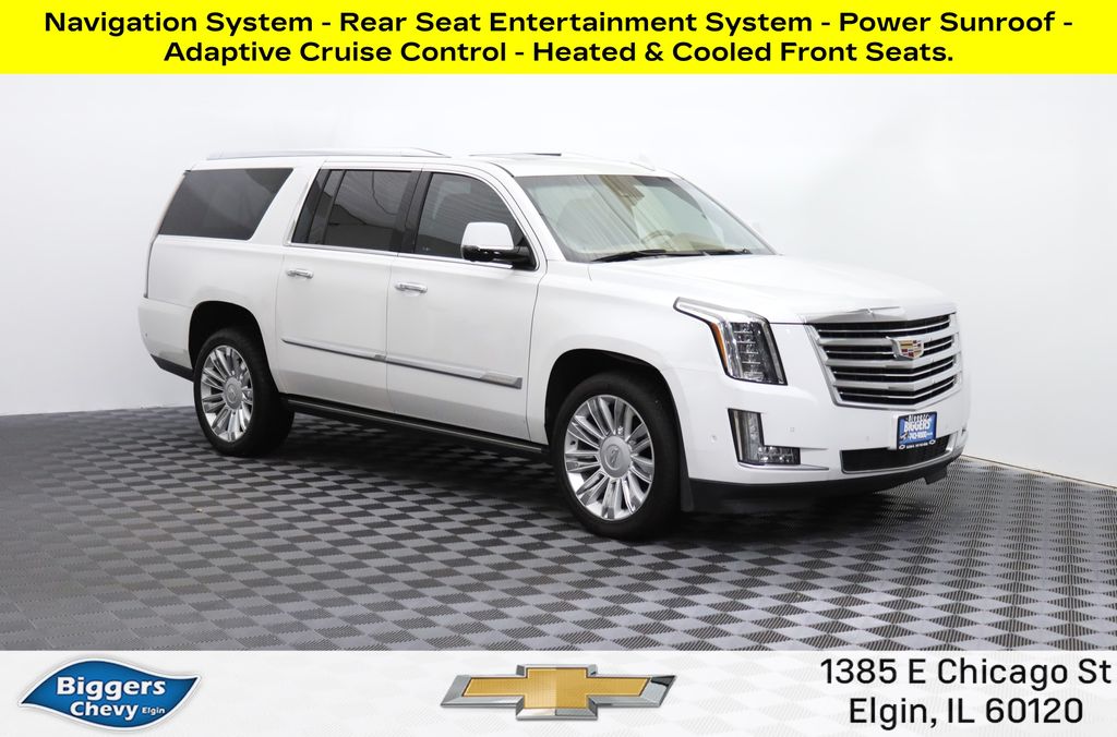Crystal White Tricoat 2019 Cadillac Escalade ESV SUV / Crossover Four-Wheel Drive