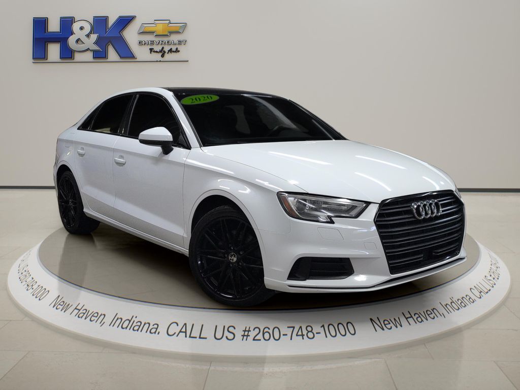 Ibis White 2020 Audi A3 Sedan Front-Wheel Drive 7-Speed Automatic
