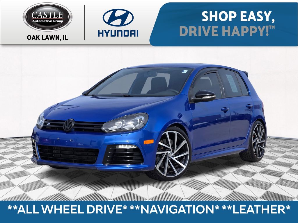 Blue 2013 Volkswagen Golf R 4-Door AWD Hatchback All-Wheel Drive 6-Speed Manual
