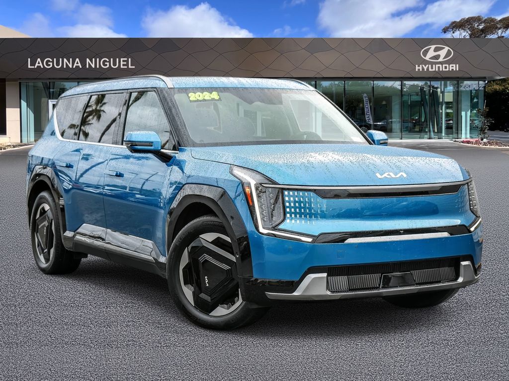 Ocean Blue 2024 Kia EV9 Land AWD SUV / Crossover All-Wheel Drive 1-Speed Automatic