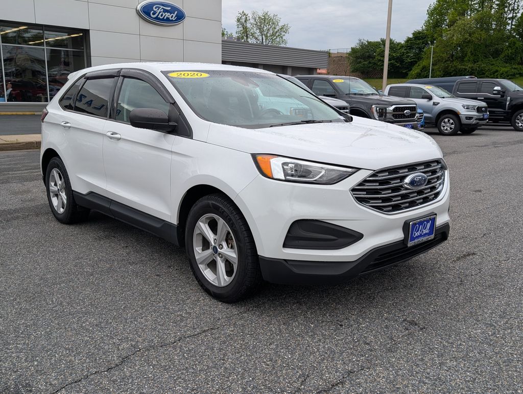 Oxford White 2020 Ford Edge SE FWD SUV / Crossover Front-Wheel Drive 8-Speed Automatic