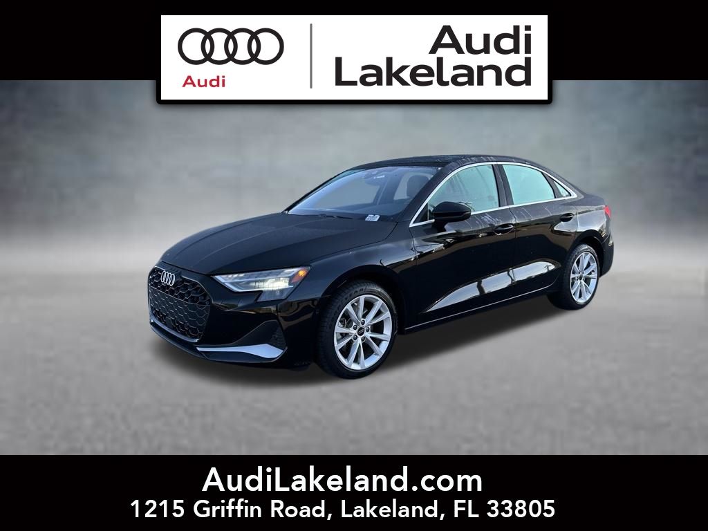 Black Metallic 2025 Audi A3 Sedan All-Wheel Drive 7-Speed Automatic
