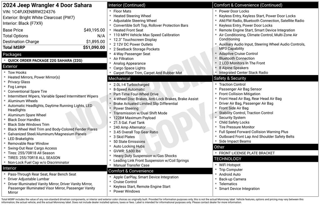 2024 Jeep Wrangler 4-Door Sahara 4x4