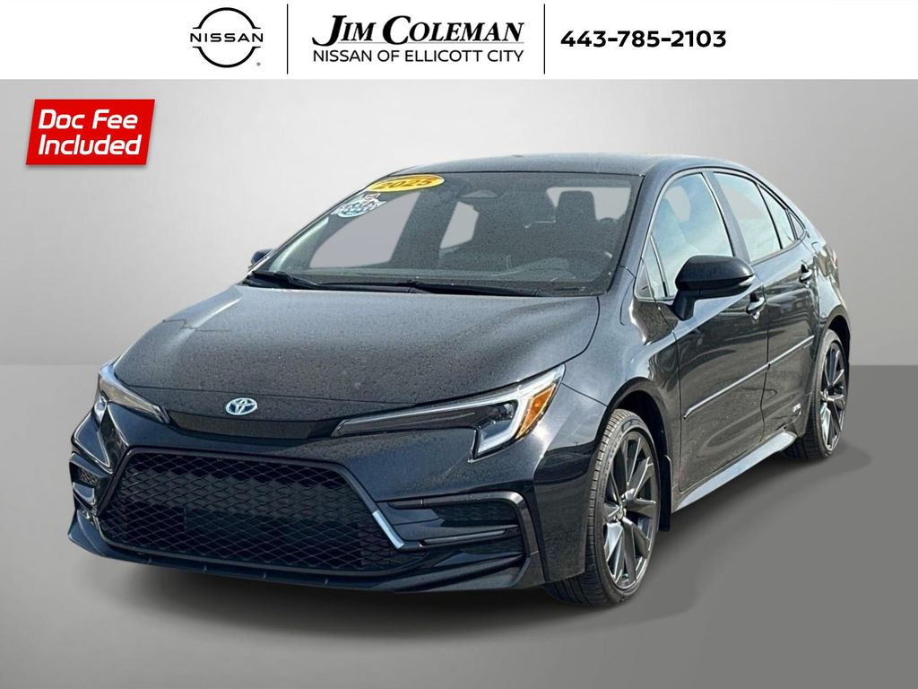 Midnight Black Metallic 2025 Toyota Corolla Hybrid Sedan All-Wheel Drive Continuously Variable Transmission