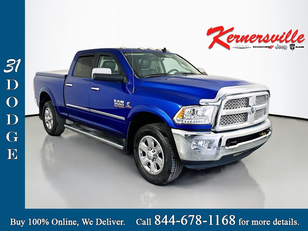 Blue Streak 2015 RAM 3500 Laramie Crew Cab 4WD Pickup Truck Four-Wheel Drive Automatic