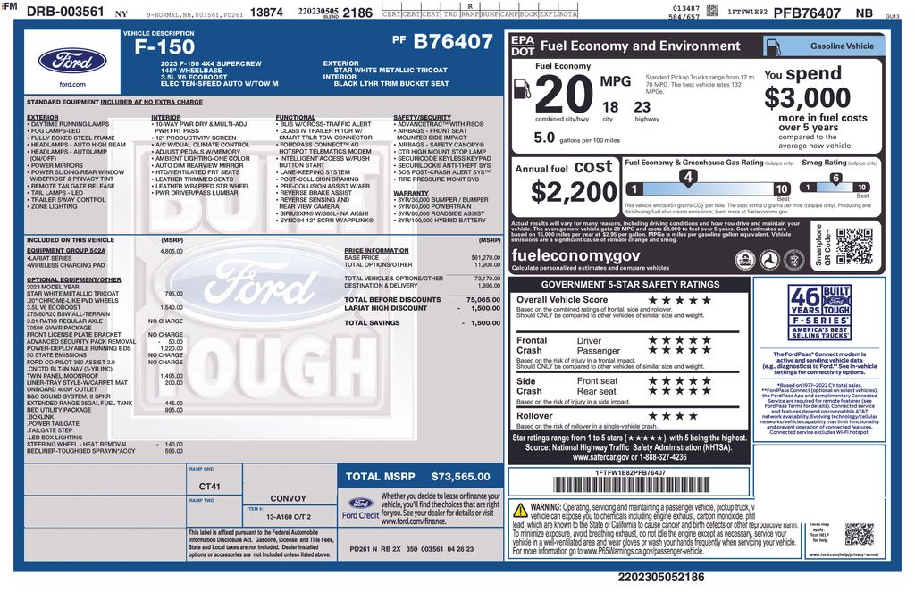 Used 2023 White Ford Lariat image 2