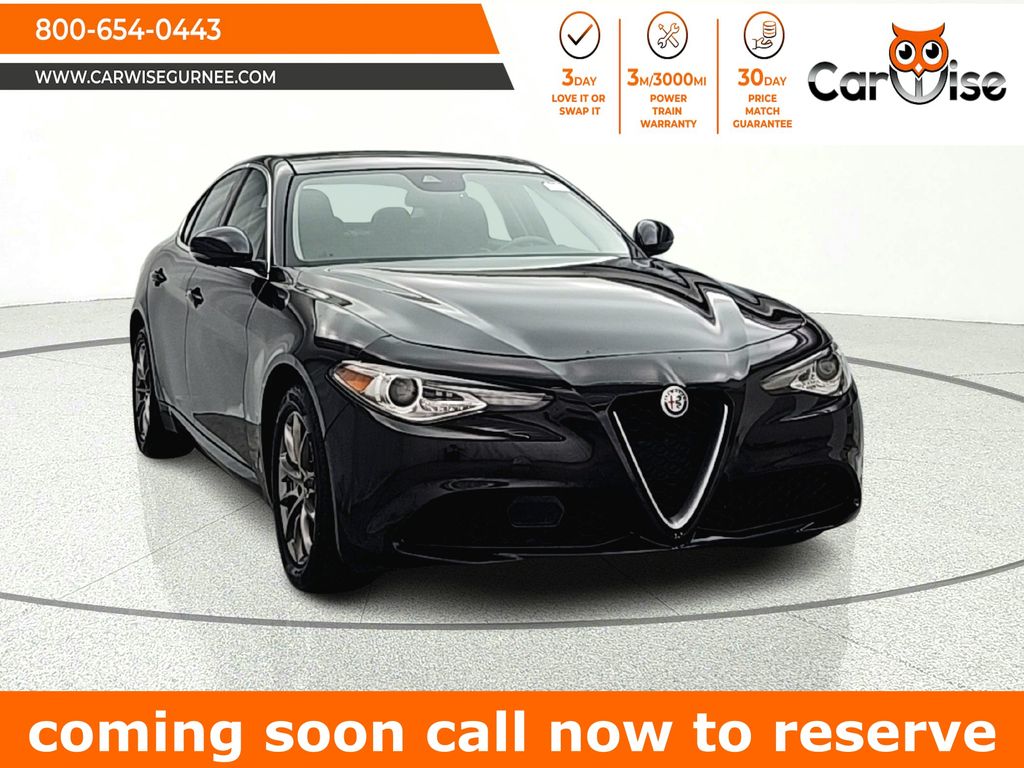 Vulcano Black Metallic 2018 Alfa Romeo Giulia AWD Sedan All-Wheel Drive 8-Speed Automatic