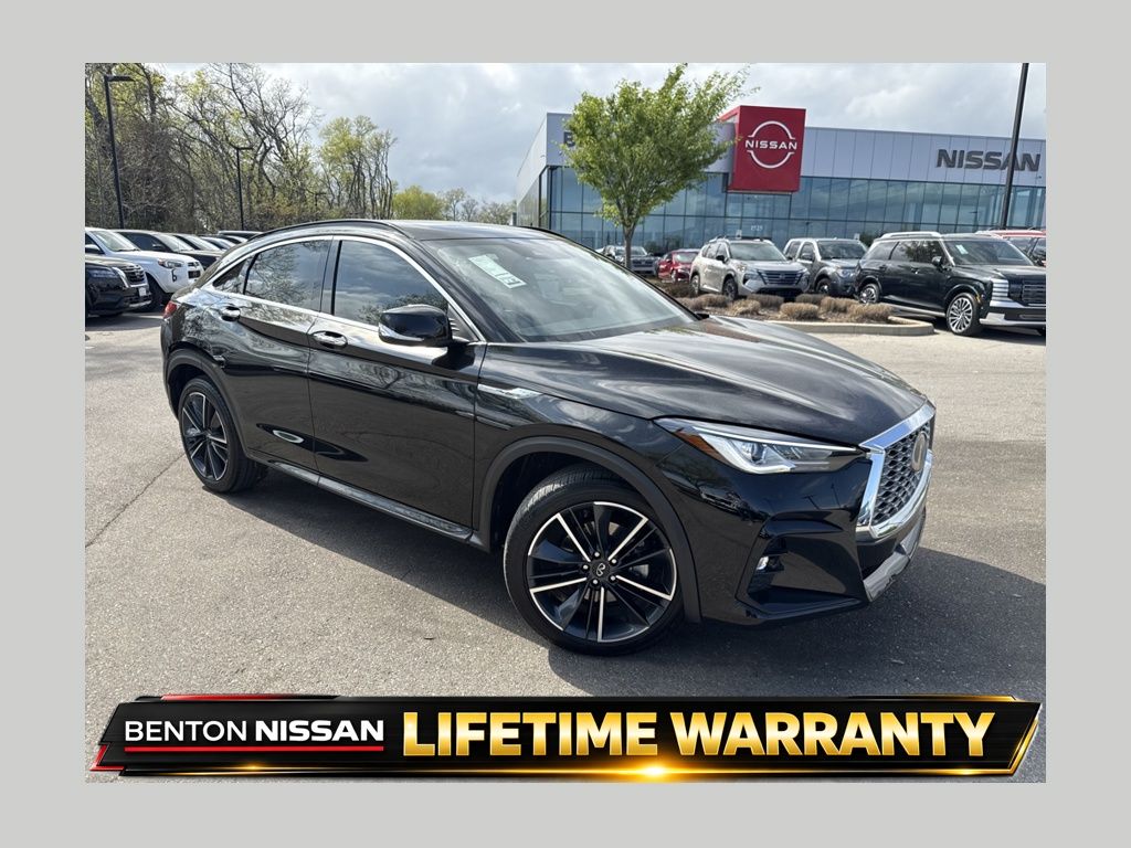 Black Obsidian 2025 INFINITI QX55 Luxe AWD SUV / Crossover All-Wheel Drive Continuously Variable Transmission