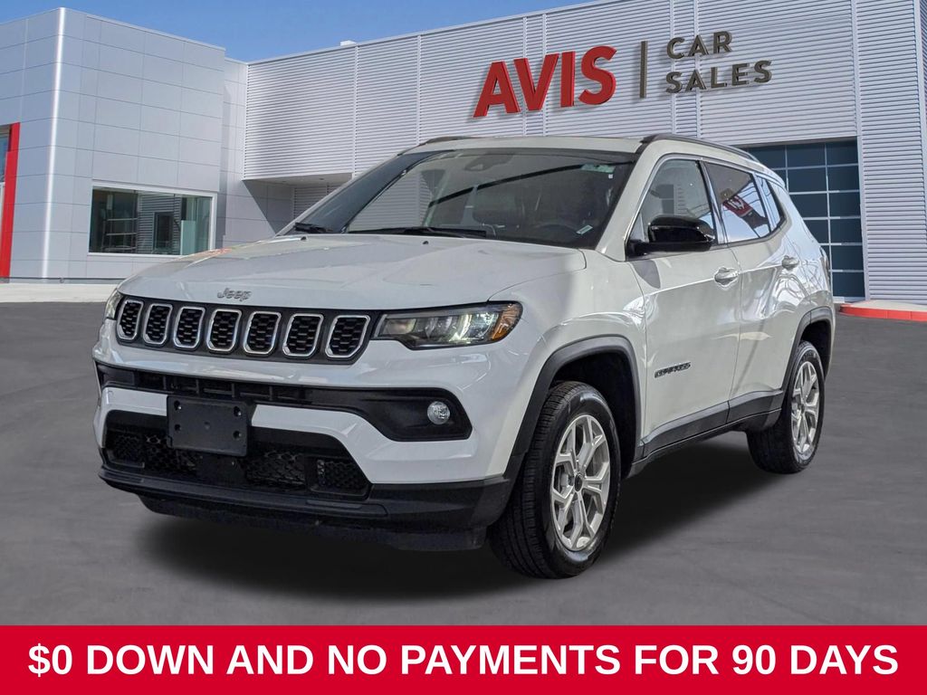 Bright White Clearcoat 2025 Jeep Compass SUV / Crossover Four-Wheel Drive 8-Speed Automatic