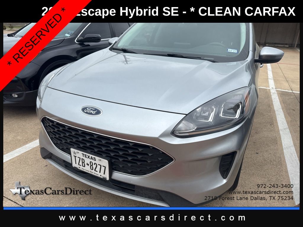 Iconic Silver Metallic 2021 Ford Escape Hybrid SE AWD SUV / Crossover All-Wheel Drive Continuously Variable Transmission