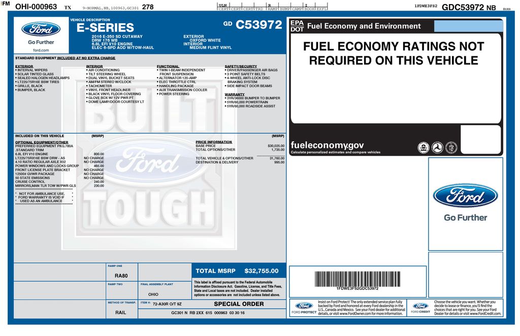 Used 2016 White Ford Base image 10