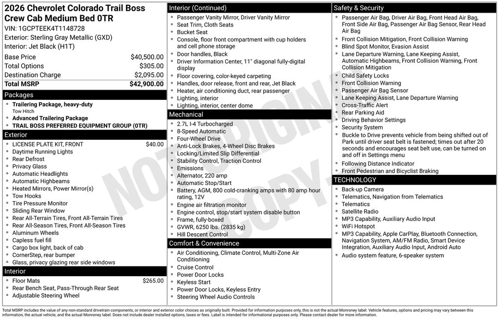 Used 2026 Chevrolet Colorado Truck