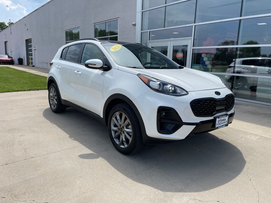Snow White Pearl 2021 Kia Sportage SUV / Crossover All-Wheel Drive 6-Speed Automatic Overdrive