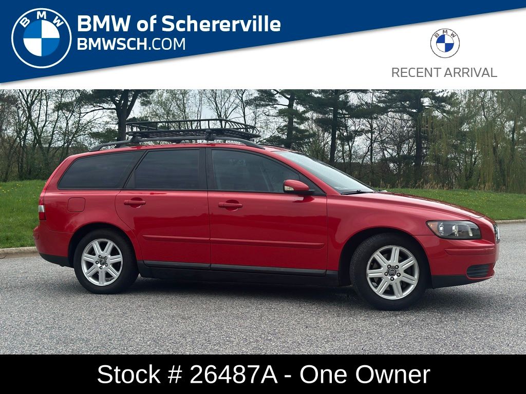 Red 2006 Volvo V50 2.4i Wagon Front-Wheel Drive 5-Speed Automatic