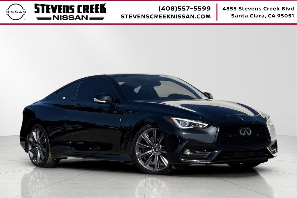 Midnight Black 2022 INFINITI Q60 Red Sport 400 RWD Coupe Rear-Wheel Drive 7-Speed Automatic