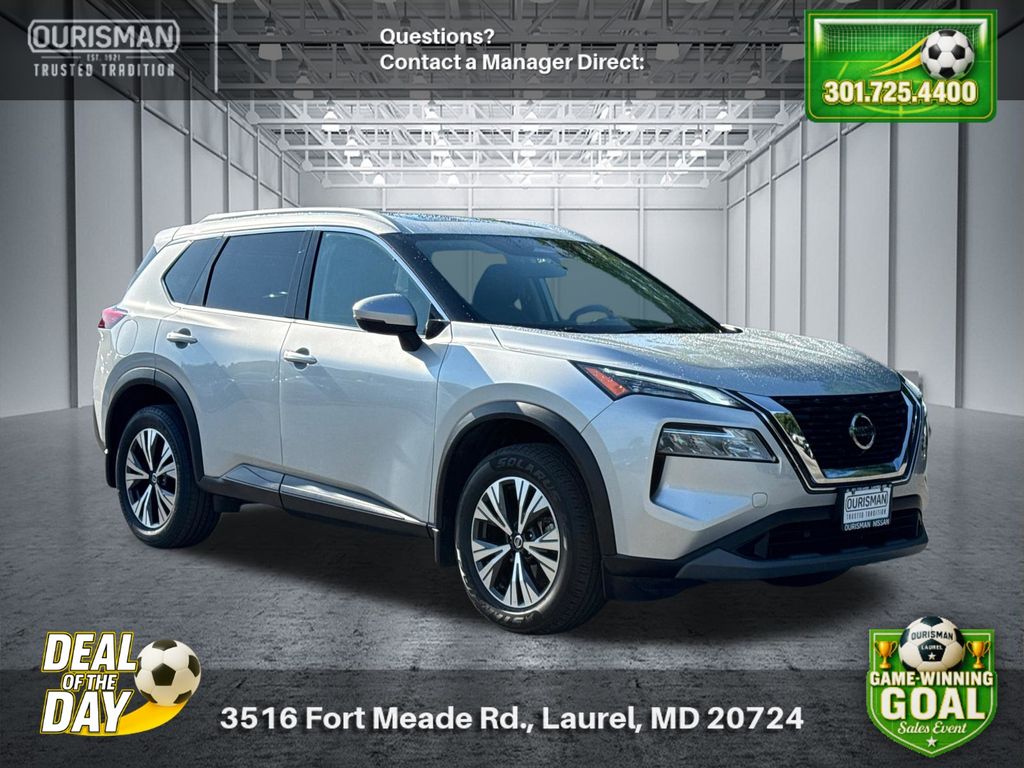 Brilliant Silver Metallic 2021 Nissan Rogue SUV / Crossover All-Wheel Drive Continuously Variable Transmission