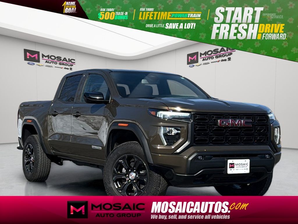 Brown 2023 GMC Canyon Elevation Crew Cab 4WD Pickup Truck Four-Wheel Drive 8-Speed Automatic