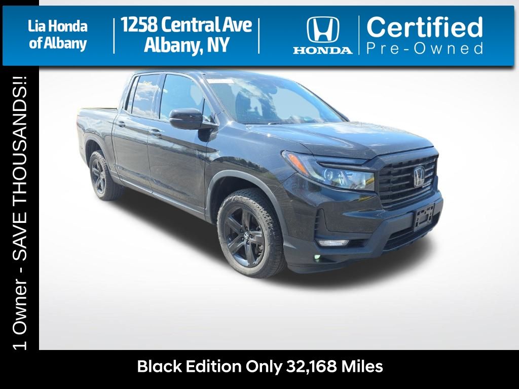 Crystal Black Pearl 2023 Honda Ridgeline Black Edition AWD Pickup Truck All-Wheel Drive 9-Speed Automatic