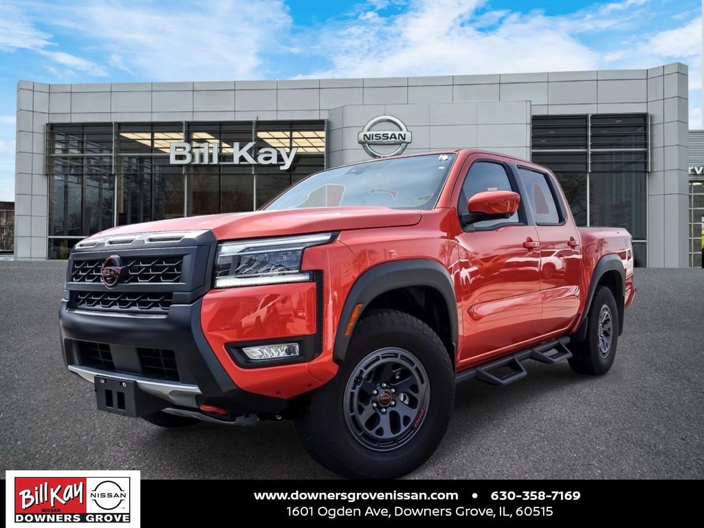 Afterburn Orange 2025 Nissan Frontier PRO-4X Crew Cab 4WD Pickup Truck Four-Wheel Drive 9-Speed Automatic Overdrive