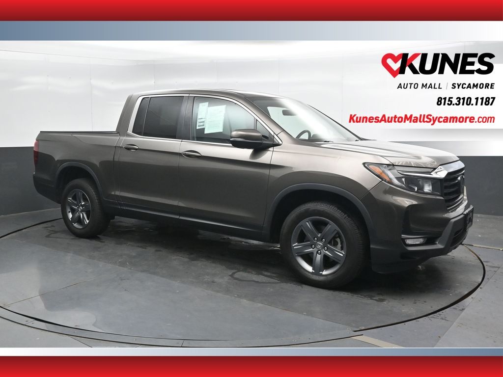 Gray 2022 Honda Ridgeline Pickup Truck All-Wheel Drive 9-Speed Automatic