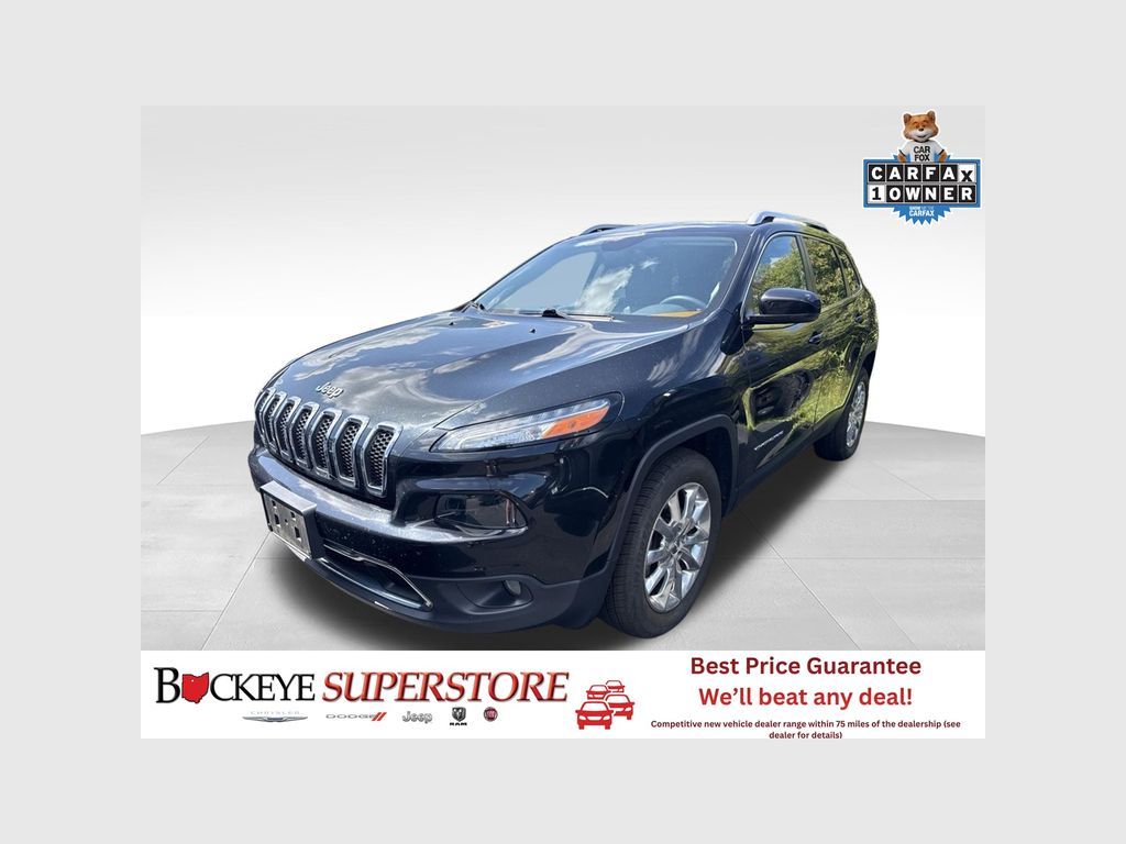 Brilliant Black Crystal Pearlcoat 2014 Jeep Cherokee SUV / Crossover Four-Wheel Drive 9-Speed Automatic