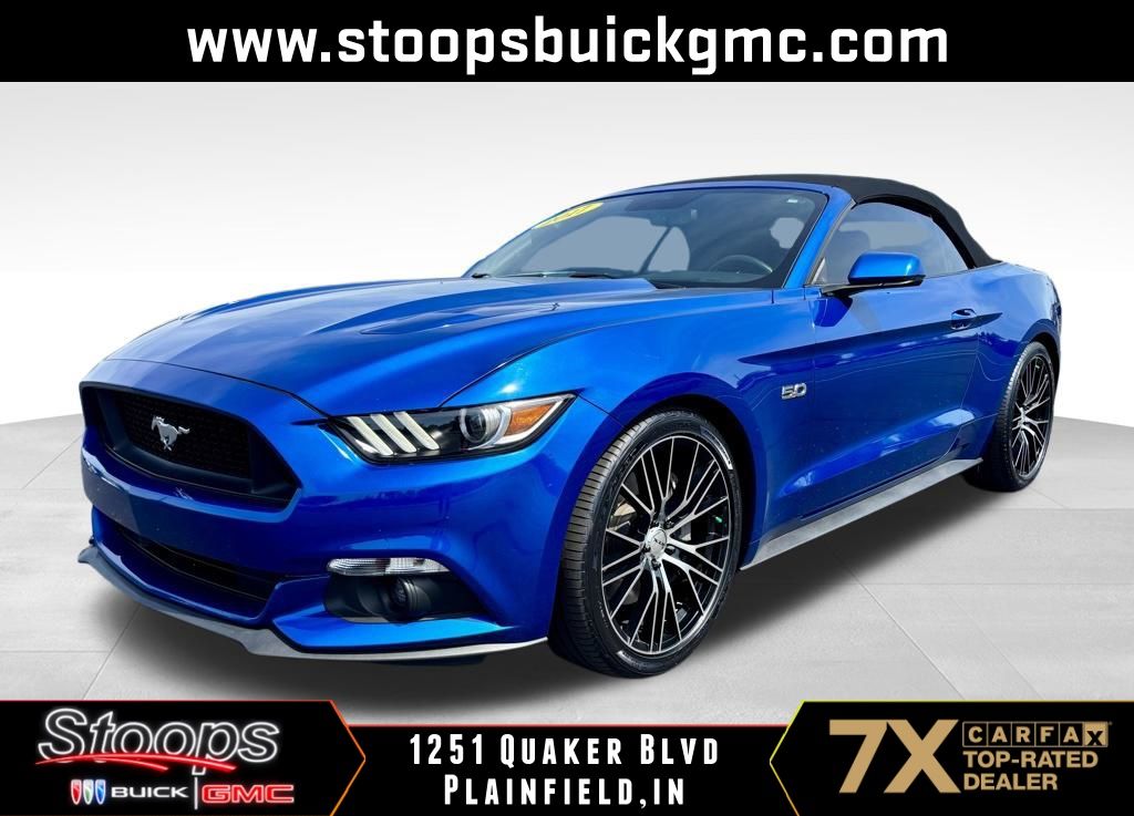 Lightning Blue Metallic 2017 Ford Mustang GT Premium Convertible RWD Convertible Rear-Wheel Drive 6-Speed Automatic