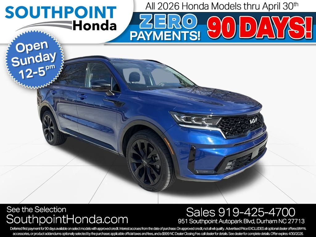 Sapphire Blue 2023 Kia Sorento SX FWD SUV / Crossover Front-Wheel Drive 8-Speed Dual Clutch