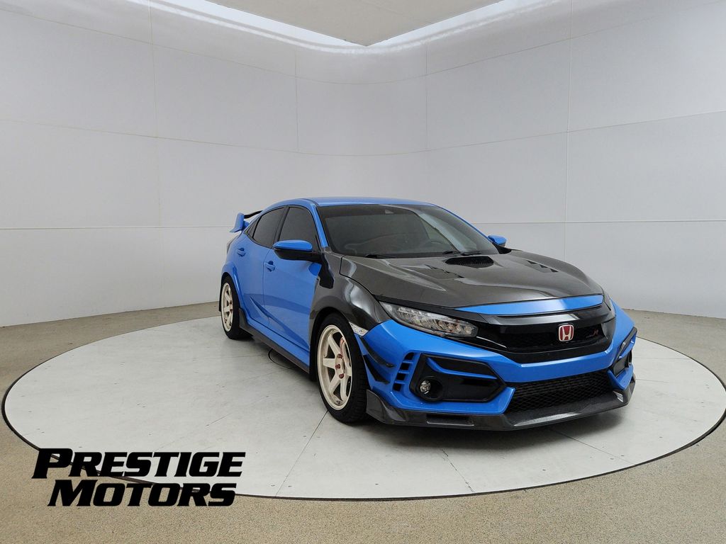 Boost Blue Pearl 2021 Honda Civic Type R Hatchback Front-Wheel Drive 6-Speed Manual