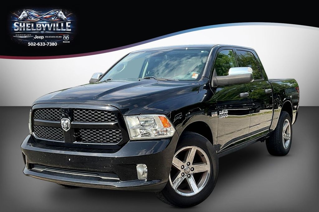Black Clearcoat 2014 RAM 1500 Express Crew Cab 4WD Pickup Truck Four-Wheel Drive 6-Speed Automatic